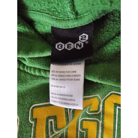 Oregon Ducks Hoodie Youth Medium (10/12) Green Pullover Sweatshirt GEN2 - Picture 3 of 5